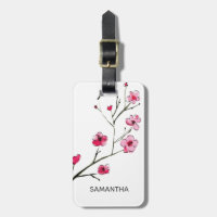 Japansk körsbärsröd blommarillustration för