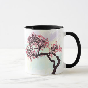 Japansk körsbärsröd trädblommarmugg mugg