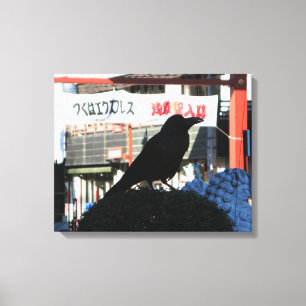 Japansk Kråka Canvastryck