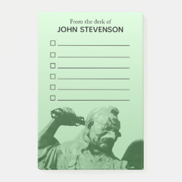 Japansk Kråka Tengu Yokai Checklist Post-it Block