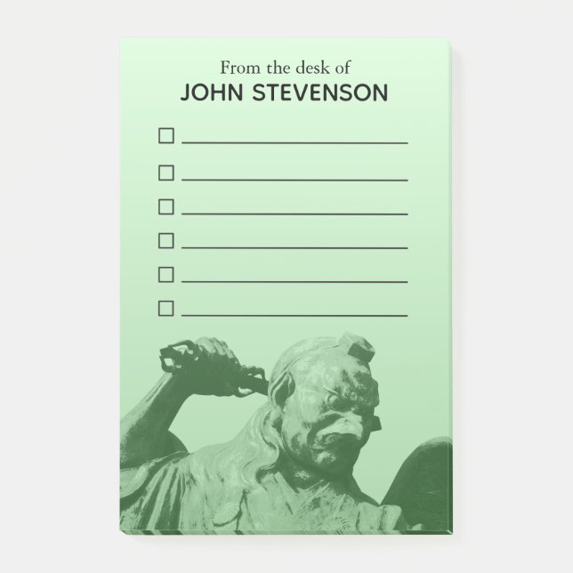 Japansk Kråka Tengu Yokai Checklist Post-it Block (Framsida)