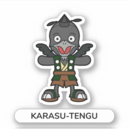 Japansk Kråka Tengu Yokai Klistermärken