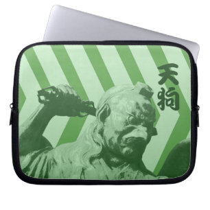 Japansk Kråka Tengu Yokai Pop Art Laptop Fodral