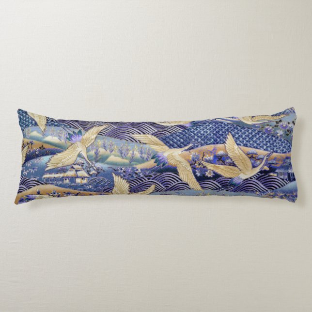 Japansk kran-Anpassningsbar Kroppskudde (Framsidan)