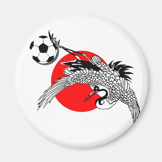 Japansk kran-flagga magnet (Framsidan)