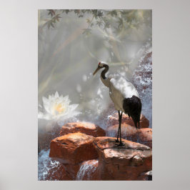 Japansk kran "Longevity" Poster