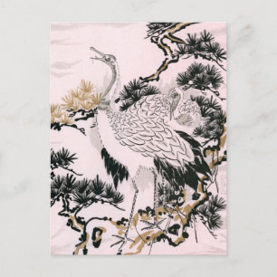 Japansk krandesign vykort