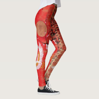 Japansk kransolJapan sakura röd målning Leggings