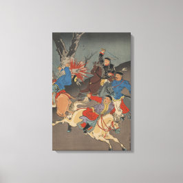 Japansk Krig i Sino - japansk Vintage Art Image Canvastryck