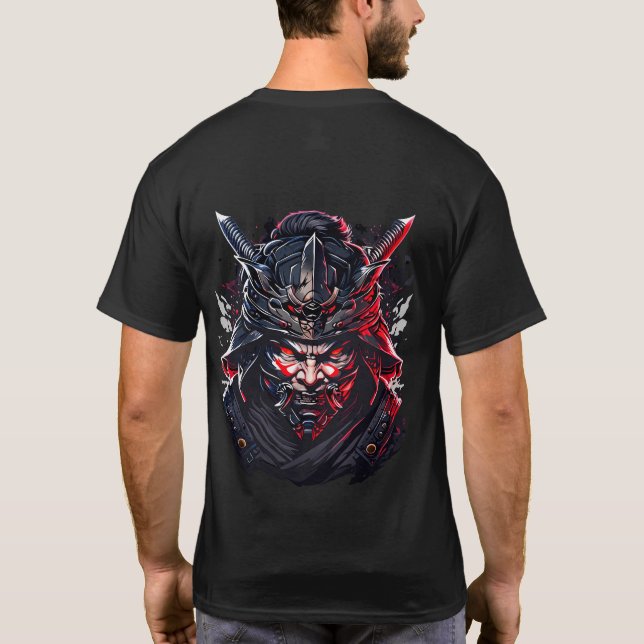 Japansk krigare Herr T-shirt (Baksida)
