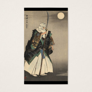 Japansk krigaremålning. Circa 1922 Visitkort