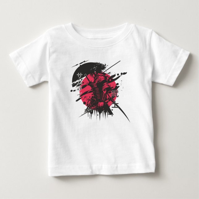 "Japansk krigartröja – Samuraj i röd bläck" T Shirt (Framsida)