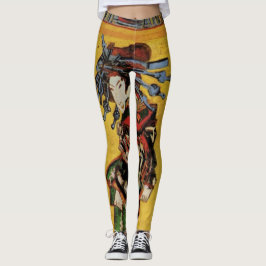 Japansk kurtisan Oiran av Vincent van Gogh Leggings