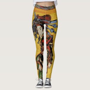 Japansk kurtisan Oiran av Vincent van Gogh Leggings