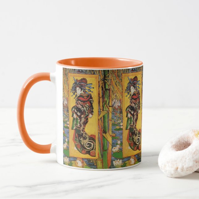 Japansk kurtisan Oiran av Vincent van Gogh Mugg (Med munk)