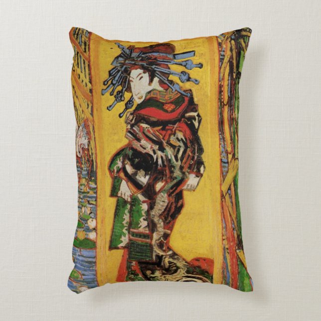 Japansk kurtisan Oiran av Vincent van Gogh Prydnadskudde (Framsidan(Vertikal))