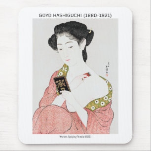 Japansk kvinna som använder pulver - Goyō Hashiguc Musmatta