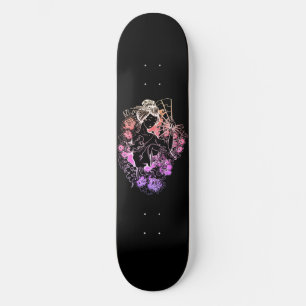 Japansk kvinna som dansar i blommor Skateboard Dec