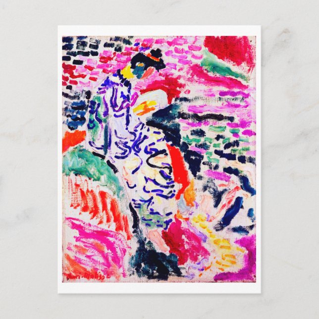 Japansk kvinna vid vattnet, Matisse Vykort (Framsida)