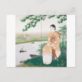 japansk kvinna vykort