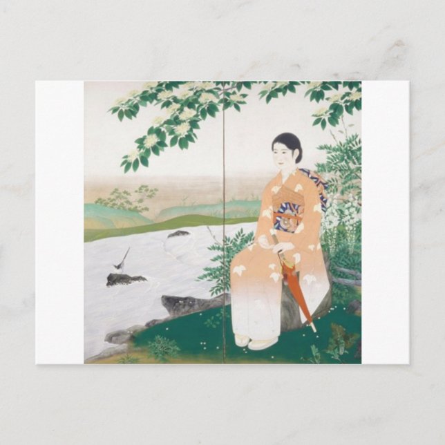 japansk kvinna vykort (Framsida)