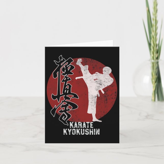 Japansk Kyokushin Karate Martial Art Gift Kort (Framsida)