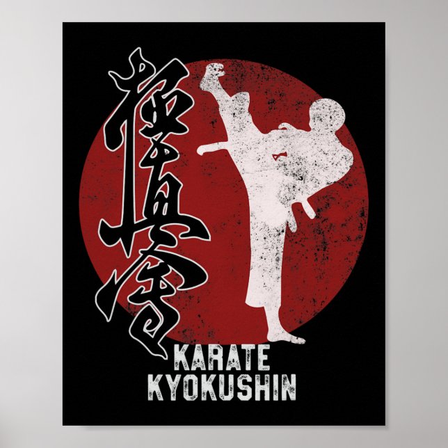 Japansk Kyokushin Karate Martial Art Gift Poster (Framsidan)