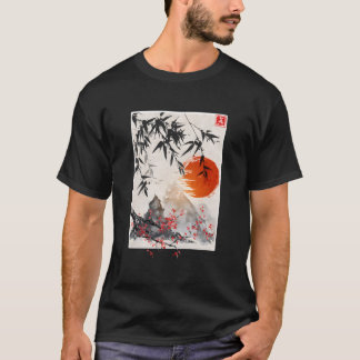 Japansk landskaps kultur Sakura körsbärsblomstrand T Shirt
