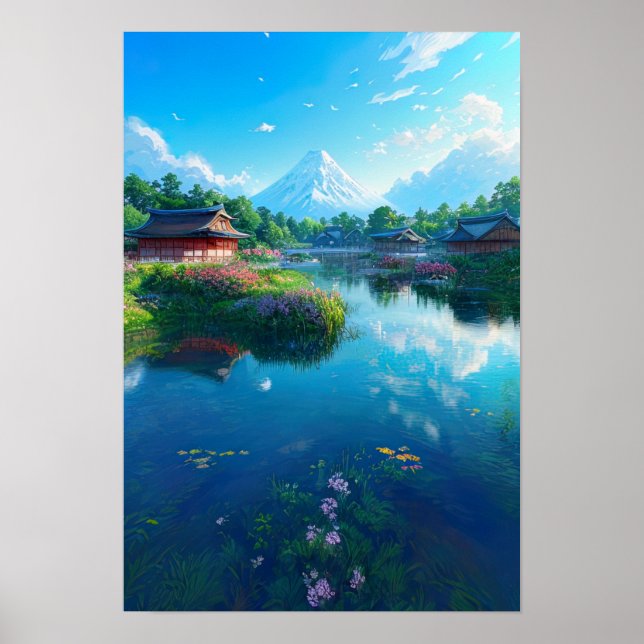 Japansk landtryside Charm Poster (Framsidan)