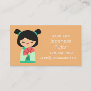 Japansk lärare i japanska Tutor Visitkort