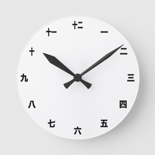 Japansk låsmall - Skapa egen/Kanji Rund Klocka (Framsida)