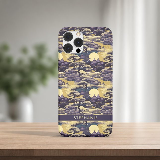 Japansk lila och Gult (Purple and Yellow Japanese Scenery Case-Mate iPhone Case)