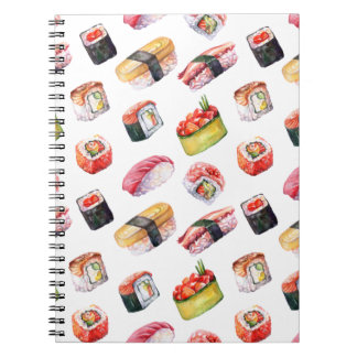 Japansk livsmedelssushi och nigiri anteckningsbok