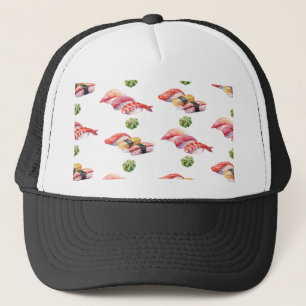 Japansk livsmedelssushi och nigiri keps