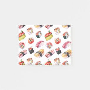 Japansk livsmedelssushi och nigiri post-it block