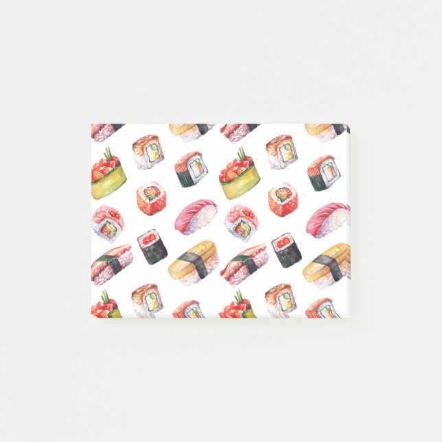 Japansk livsmedelssushi och nigiri post-it block (Framsida)