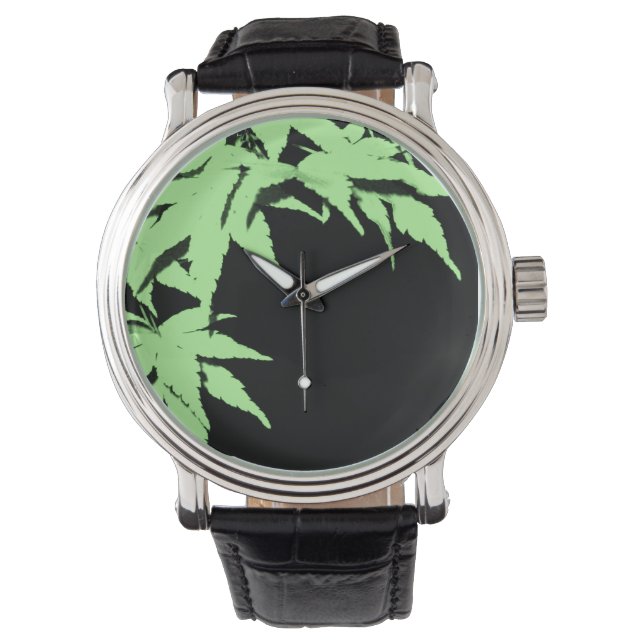 Japansk lönnklocka armbandsur (Framsida)