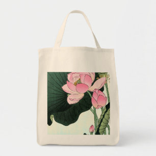 Japansk lotusblommablomma - vintagekonsttotot tygkasse