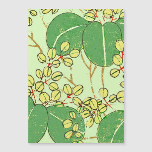 Japansk Löv Blommigt Botaniskt Art Mönster