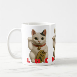 Japansk Lucky Cat Charm Kaffemugg