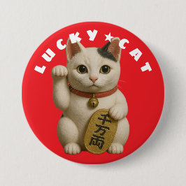 Japansk Lucky Cat Charm Knapp