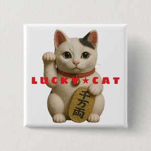 Japansk Lucky Cat Charm Knapp
