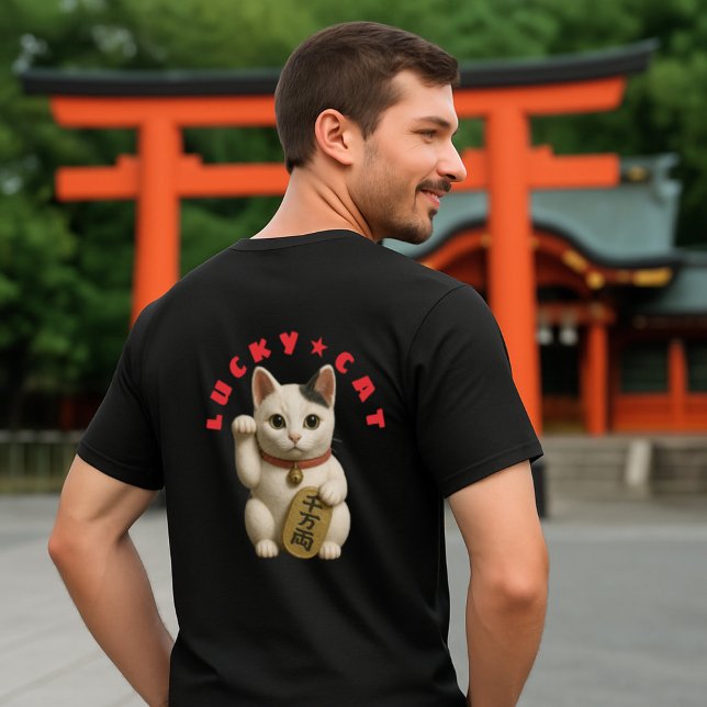 Japansk Lucky Cat Charm T Shirt (Images are for illustrative purposes only. It is different from the actual product.)