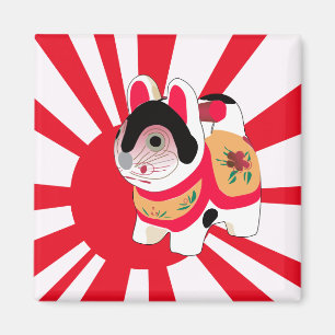 japansk lycklig katt för kawaiitecknadkattunge magnet