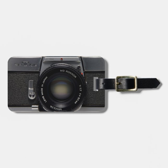 Japansk M SRT-VINTAGE CAMERA 13-stopptagg Bagagebricka (Horisontell Framsida)