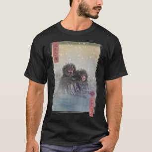 Japansk Makake Snö Monkey Japansk Makak Ukiyoe T Shirt