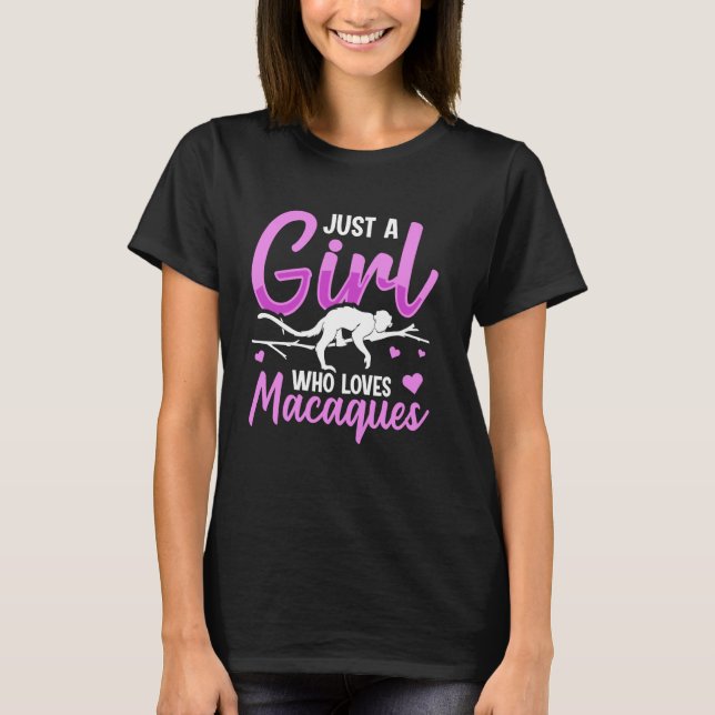 Japansk makaque-design för en makaque-exper t shirt (Framsida)