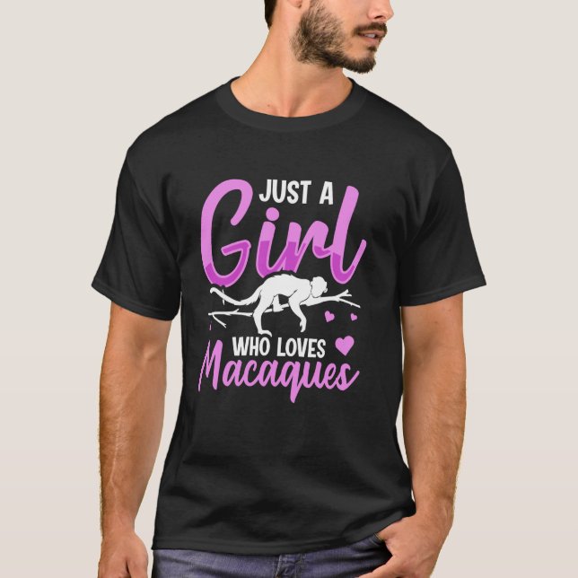 Japansk makaque-design för en makaque-exper t shirt (Framsida)