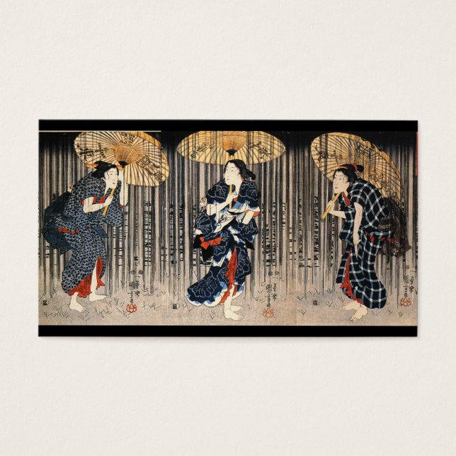 Japansk målning c. 1 800 visitkort (Framsidan)