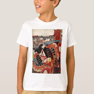 Japansk målning för vintage - Kabuki skådespela Tee